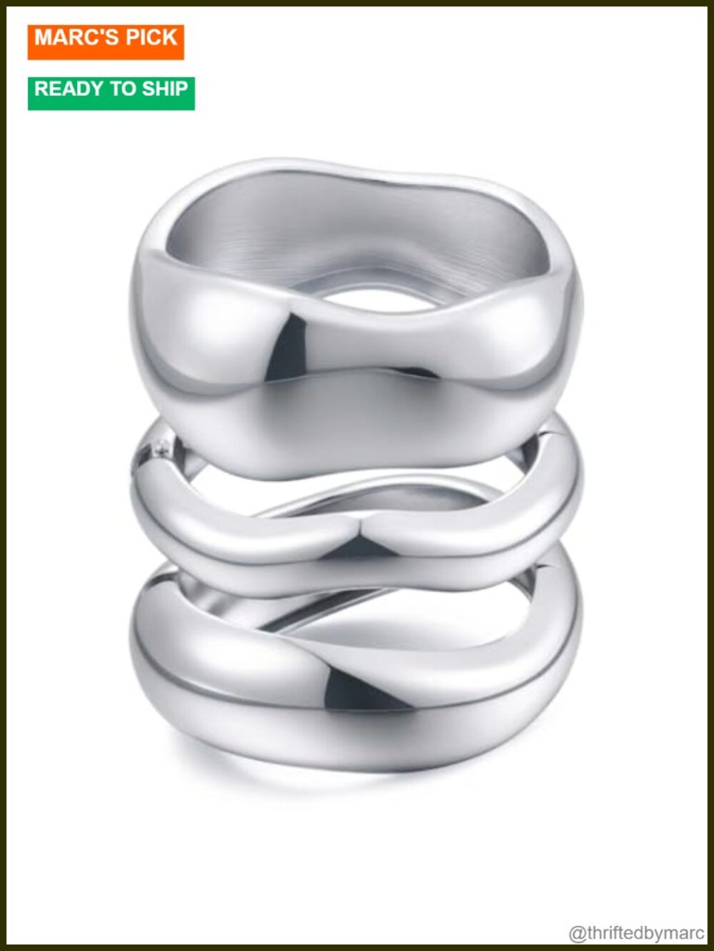 14k Gold Plated Chunky Bangle Cuff Stackable Bracelet Set for Women